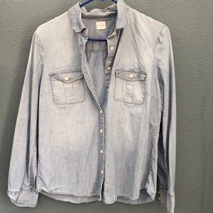 Jcrew, size medium chambray top